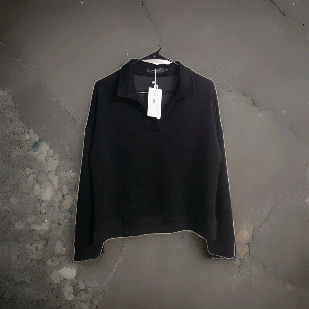 MEROKEETY Long Sleeve V Neck Pullover Sweater Women's Size Medium